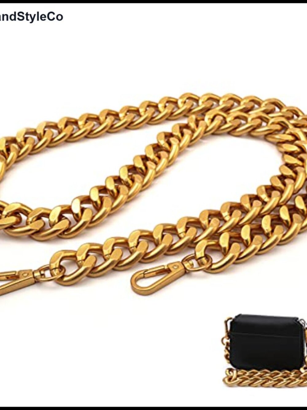 42" Aluminum Purse Chain Strap Replacement Crossbody for Wallet Waist Pack